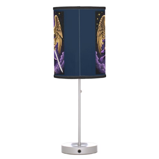 St Michael the Archangel Roman Catholic Table Lamp (Back)