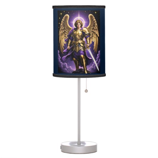 St Michael the Archangel Roman Catholic Table Lamp (Left)