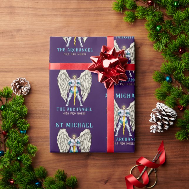St Michael the Archangel Roman Catholic Wrapping Paper (Holiday Gift)