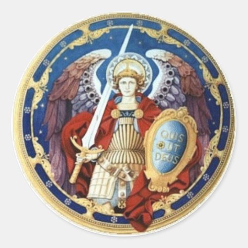 St Michael The Archangel Round Sticker