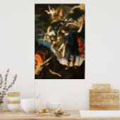 St Michael the Archangel Saving Souls in Purgatory Poster (Kitchen)