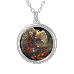 St. Michael the Archangel Silver Plated Necklace