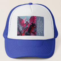 St. Michael the Archangel Slays Satan Trucker Hat