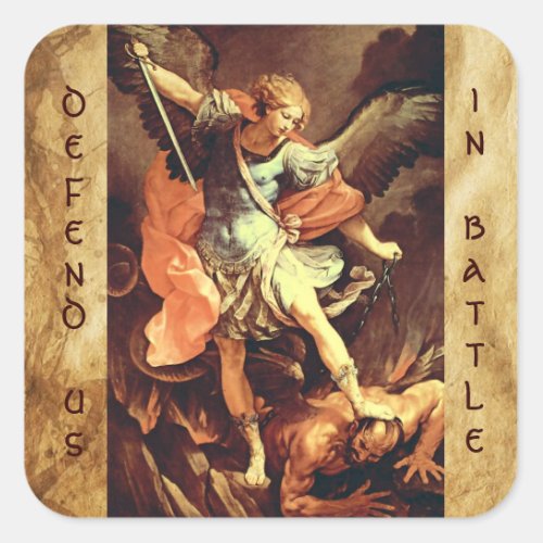 St Michael the Archangel Square Sticker