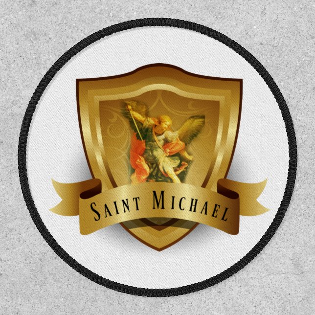 St. Michael the Archangel Sword Devil Classic Roun Patch (Front)