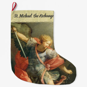 St. Michael the Archangel Traditional Catholic Large Christmas Stocking