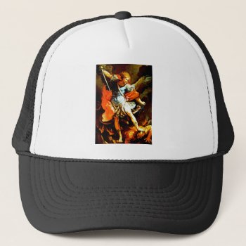St Michael The Archangel Trucker Hat by ZazzleArt2015 at Zazzle