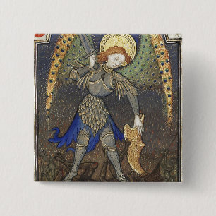 St. Michael the Archangel with Devil Button