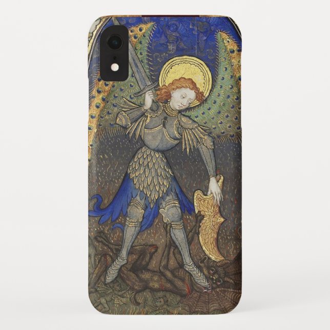 St. Michael the Archangel with Devil Case-Mate iPhone Case (Back)