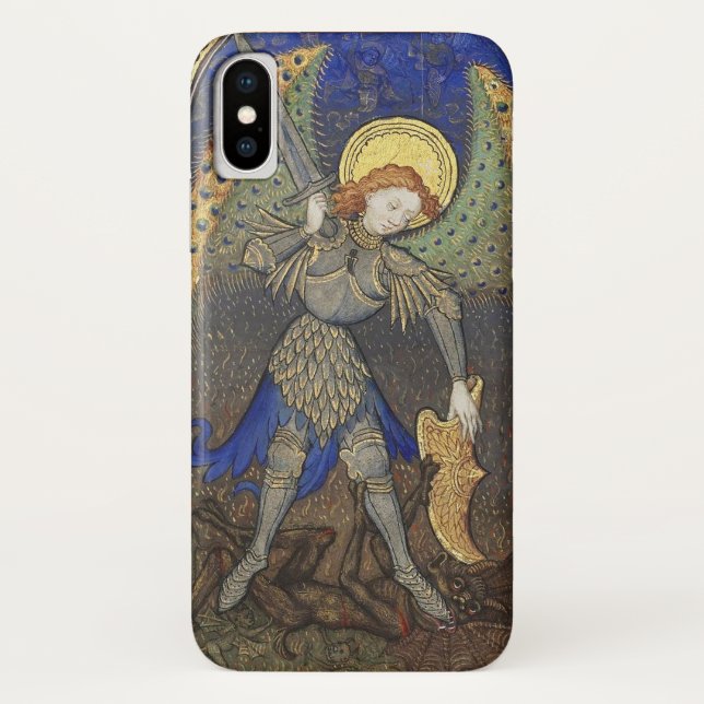 St. Michael the Archangel with Devil Case-Mate iPhone Case (Back)
