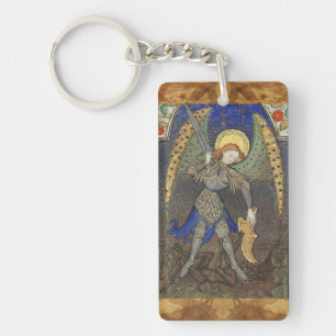 St. Michael the Archangel with Devil Keychain