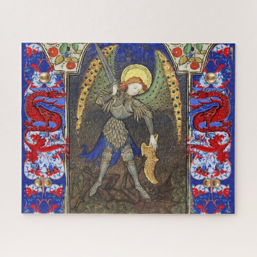 St Michael the Archangel with Devil  Red Dragon Jigsaw Puzzle