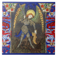 St. Michael the Archangel with Devil , Red Dragons