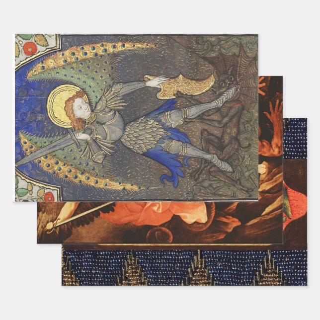 St. Michael the Archangel Wrapping Paper Sheets (Set)