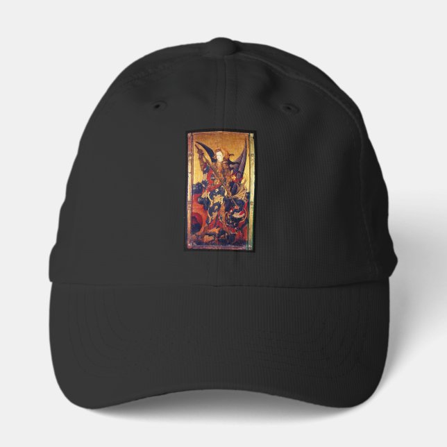 St. Michael Vanquishing Devil as Medieval Knight Performance Cap (Front)