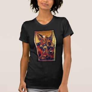 St. Michael Vanquishing Devil as Medieval Knight T-Shirt