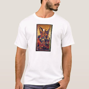 St. Michael Vanquishing Devil as Medieval Knight T-Shirt