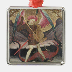 St Michael Vanquishing Evil, c.1480 (tempera on pa Metal Ornament