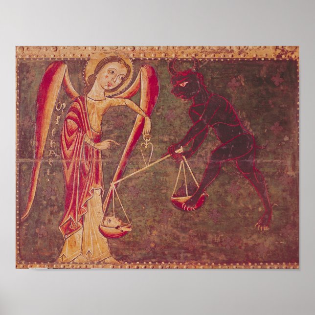 St. Michael Weighing Souls, from an altarpiece Poster (Front)