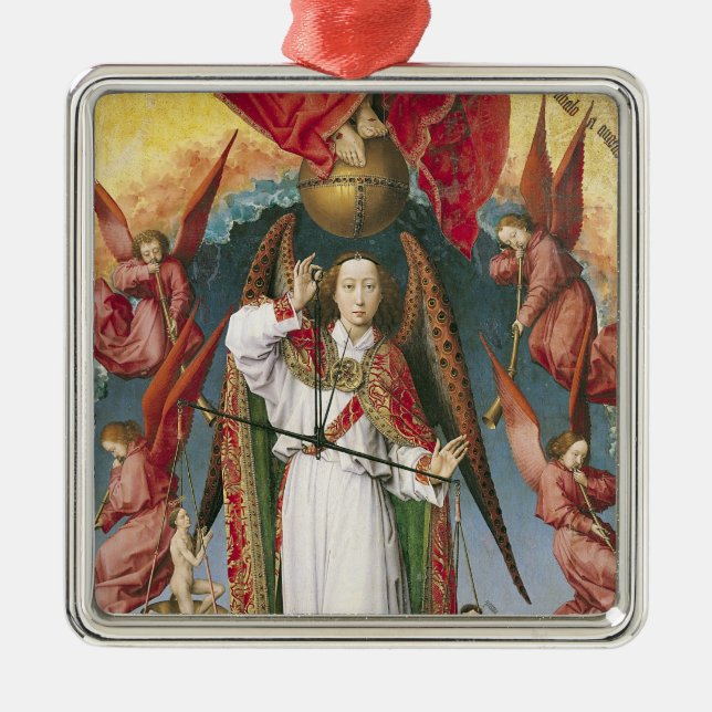 St. Michael Weighing the Souls Metal Ornament (Front)
