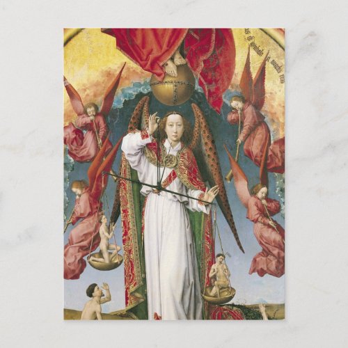 St Michael Weighing the Souls Postcard