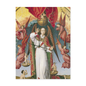 St. Michael Weighing the Souls Postcard