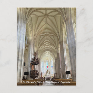 St Michael's Church, Cluj-Napoca, Romania, on a Holiday Postcard