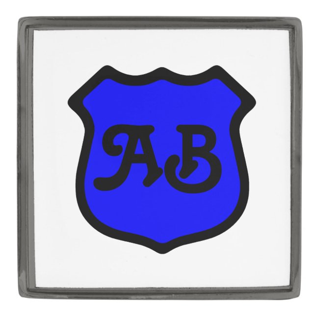 St. Michael's Shield Gunmetal Finish Lapel Pin (Front)