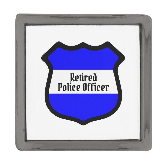 St. Michael's Shield Gunmetal Finish Lapel Pin (Front)