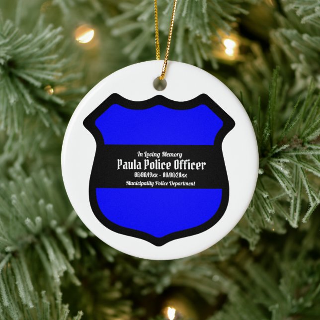 St. Michael's Shield (Style 3) Circular Ceramic Ornament (Tree)