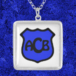St. Michael's Shield with Monogram Silver Plated Necklace<br><div class="desc">Over the centuries, St. Michael the Archangel has most often been depicted in art wearing a helmet and armor and carrying a sword and shield. The shape of his shield has varied according to the time and the place where the artist lived. It’s been round, oval, rectangular, and most of...</div>