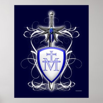 St. Michael's Sword Poster by SteelCrossGraphics at Zazzle