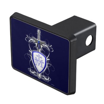 St. Michael's Sword Trailer Hitch Cover by SteelCrossGraphics at Zazzle