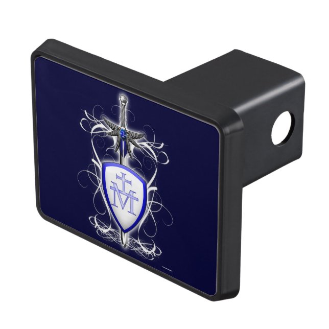 St. Michael's Sword Trailer Hitch Cover (Top Right)