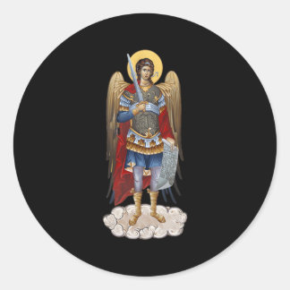 St Michaels The Archangel Catholic Angel God Classic Round Sticker