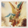 “St Micheal Vanquishing Satan” by Gustave Moreau Glass Coaster