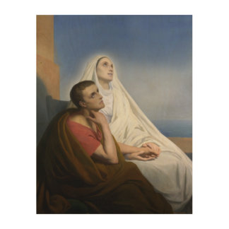 St. Monica and St.Augustine of Hippo Wood Wall Decor