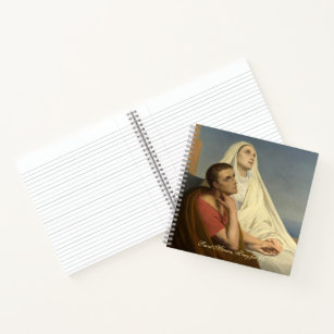 St. Monica Augustine Catholic Prayer Card Notebook