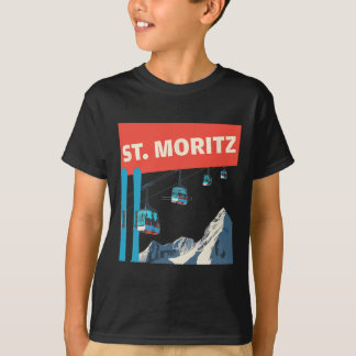 St. Moritz Skiing - Retro St. Moritz Ski T-Shirt