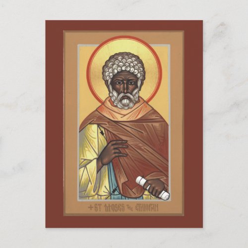 St Moses the Ethiopian Prayer Card
