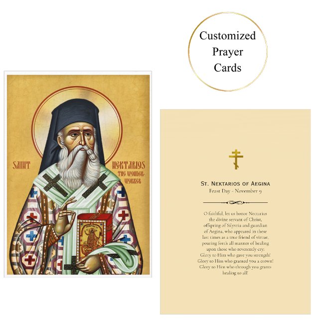 St. Nektarios of Aegina Prayer Card (Creator Uploaded)