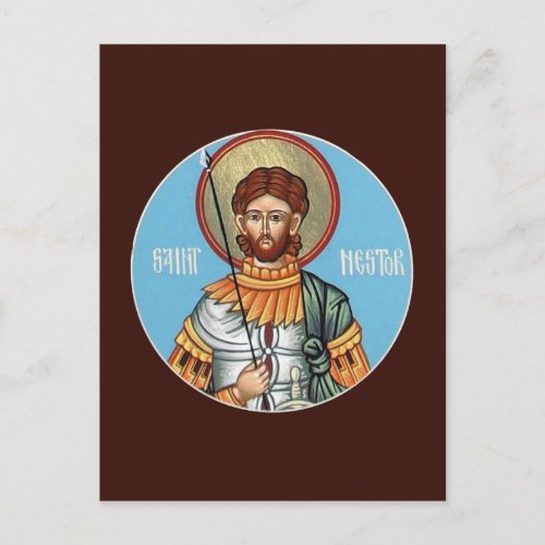 St Nestor of Thessolonica Prayer Card