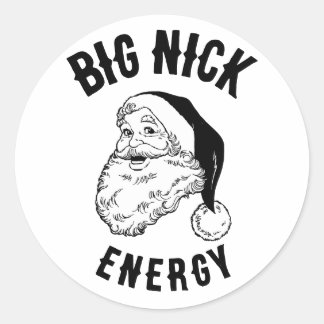 St Nicholas Big Nick Energy Classic Round Sticker