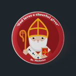 St. Nicholas Button<br><div class="desc">A cute and happy St. Nicholas icon to bring love, joy and hope to your loved ones and yourself.</div>