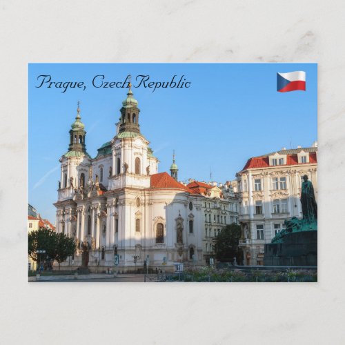 St Nicholas Church in the old town of Prague Postcard