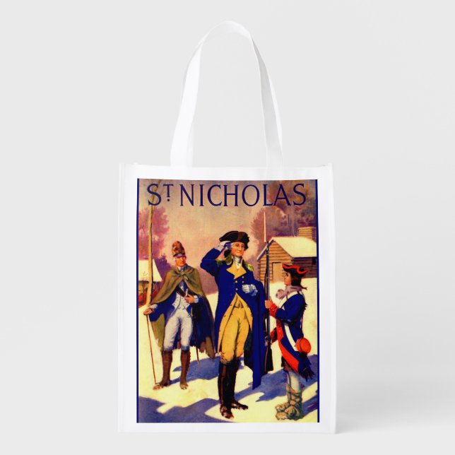 St. Nicholas February 1929 George Washington cover Grocery Bag (Front)