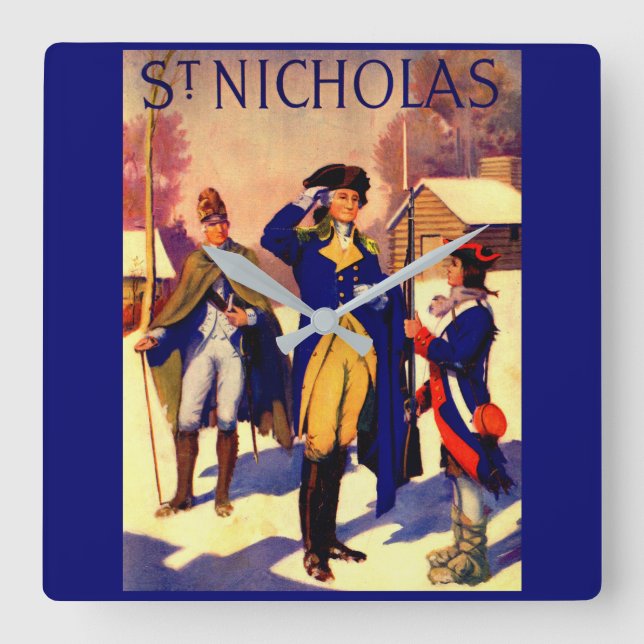 St. Nicholas February 1929 George Washington cover Square Wall Clock (Front)