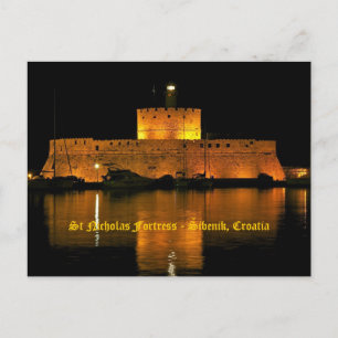 St Nicholas Fortress - Šibenik, Croatia Postcard
