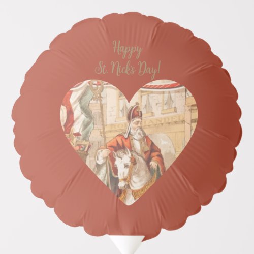 St Nicholas Heart Sinterklaas St Nicks Day Balloon