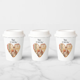 St. Nicholas Heart Sinterklaas St. Nick's Day Paper Cups